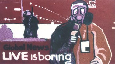 Ewa Kawecka, �ycie jest nudne, akryl, 100 x 200 cm